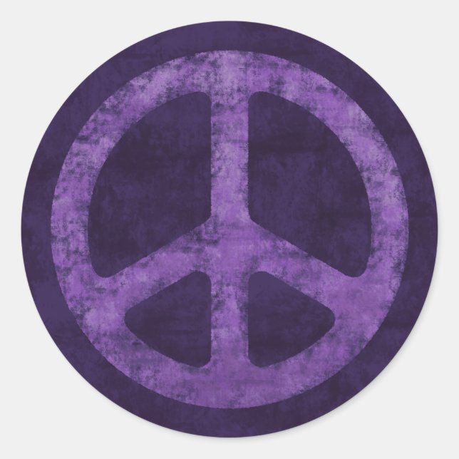 Adesivo Sinal de Paz Roxo (Frente)