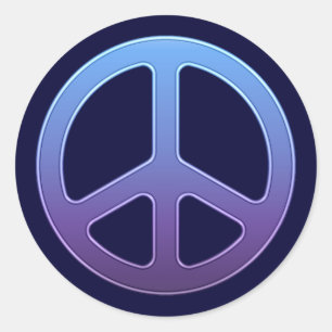 Adesivo Sinal de paz roxo