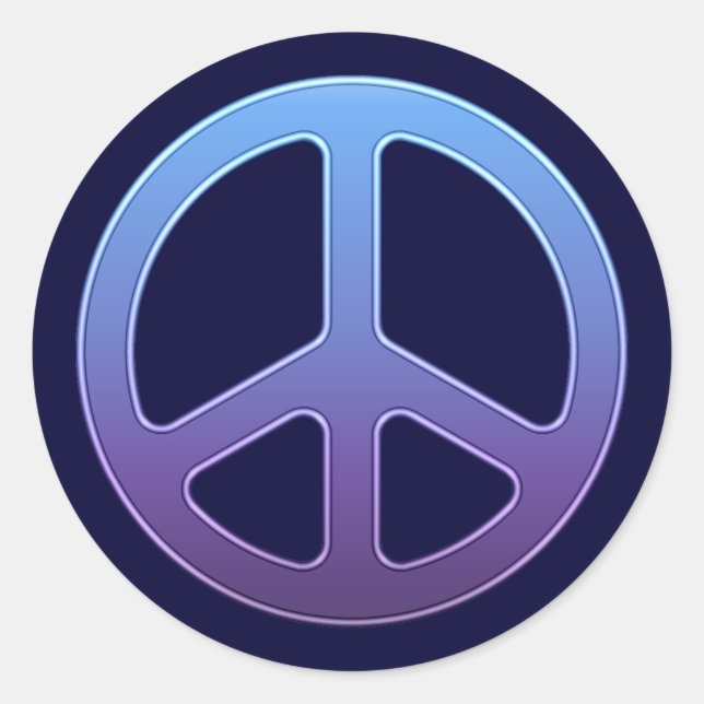 Adesivo Sinal de Paz Roxo (Frente)