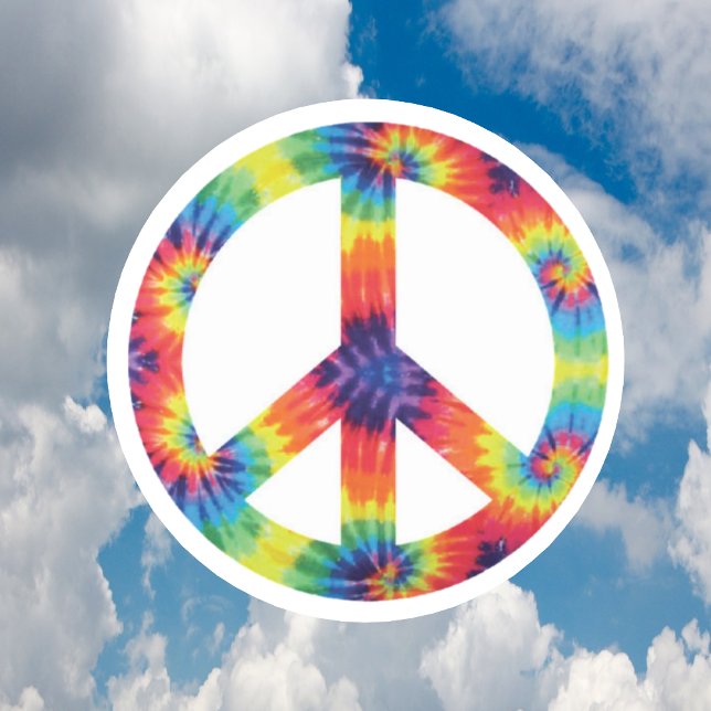 Adesivo Sinal de Paz Stickers - Design do Rainbow Hippy Hi (Criador carregado)