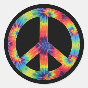 Adesivo Sinal de Paz Stickers - Design do Rainbow Hippy Hi