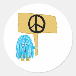 Adesivo Sinal de Paz Teal