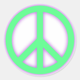 Adesivo Sinal de paz verde