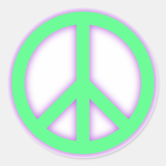 Adesivo Sinal de Paz Verde (Frente)