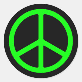Adesivo Sinal de Paz Verde Brilhante