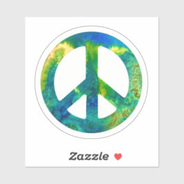 Adesivo Sinal de Paz Verde do Mar