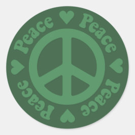 Adesivo Sinal de Paz Verde Fade