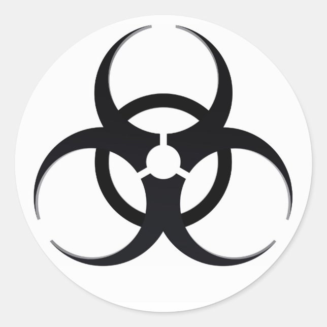 Adesivo Sinal de perigo biológico (Frente)