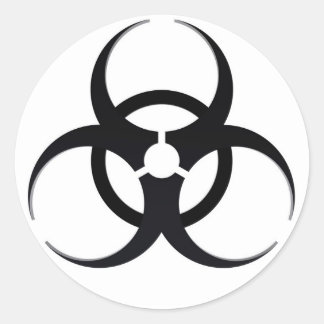 Adesivo Sinal de perigo biológico