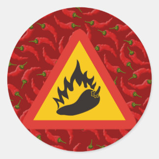 Adesivo Sinal de perigo de pimenta quente