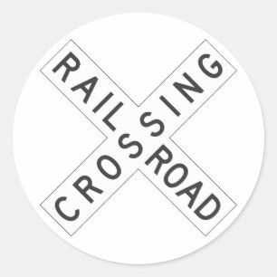 Adesivo Sinal de RailroadCrossing