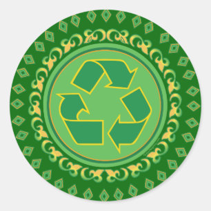 Adesivo Sinal de Reciclar Medallion