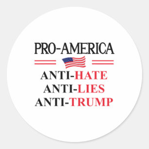 Adesivo Sinal de Resistência ao Ódio Mentiras Anti Trump P
