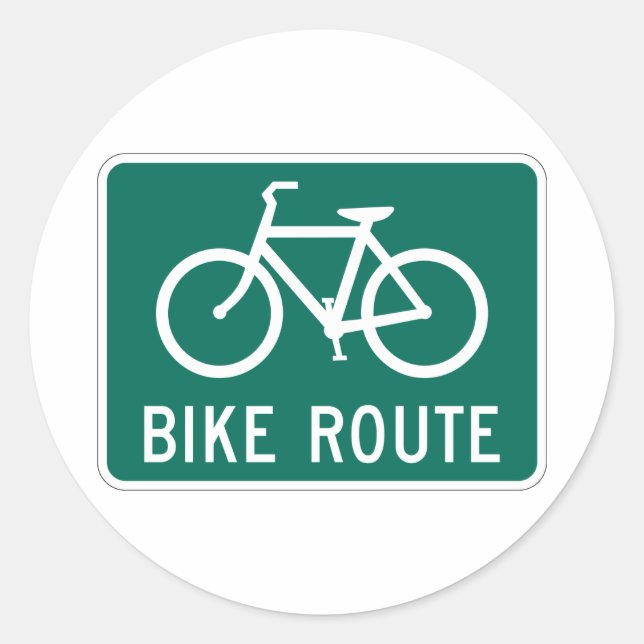 Adesivo Sinal de rota de bicicleta Vinheta grande (Frente)