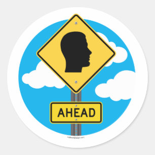 Adesivo Sinal de rua AHEAD