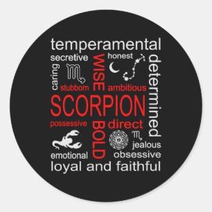 Adesivo Sinal de Scorpion Zodiac