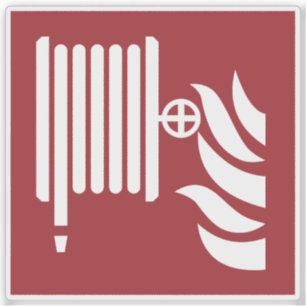 Adesivo Sinal de segurança da mangueira de incêndio