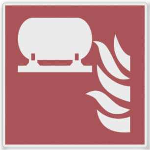 Adesivo Sinal de segurança de instalação do extintor de in