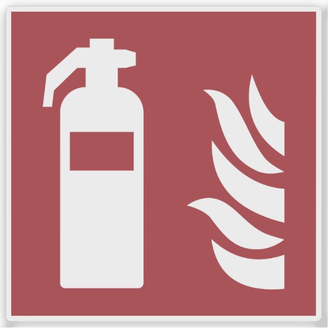 Adesivo Sinal de segurança do extintor de incêndio (Frente)