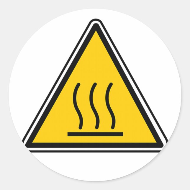 Adesivo Sinal de superfície quente (Frente)