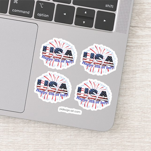 Adesivo Sinal de texto dos EUA brilha fogos de artifício F (Detalhe)