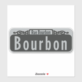 Adesivo Sinal de Vinheta Bourbon Street (Rue Bourbon)