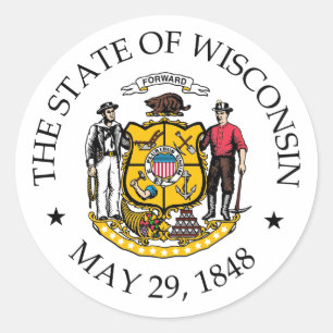 Adesivo Sinal de Wisconsin