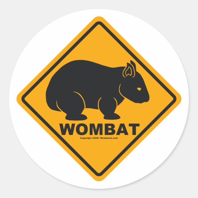 Adesivo Sinal de Wombat (Frente)