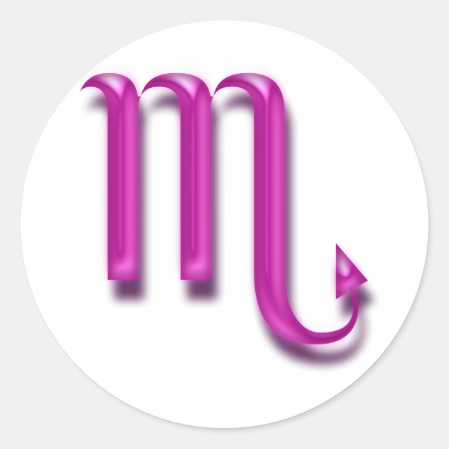 Adesivo Sinal de Zodiac Scorpio (Frente)