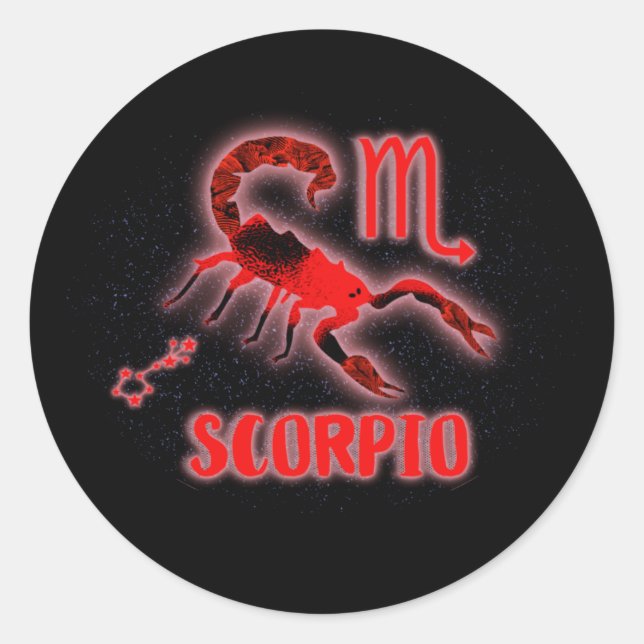 Adesivo Sinal de Zodiac Scorpio (Frente)