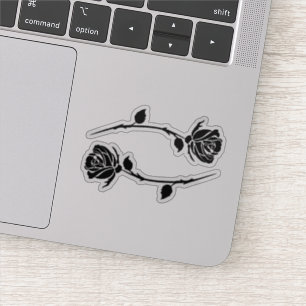 Adesivo sinal de zodíaco floral do Cancer astrologico