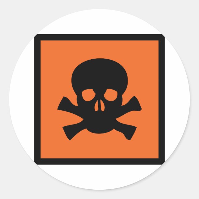 Adesivo sinal do crânio químico (Frente)