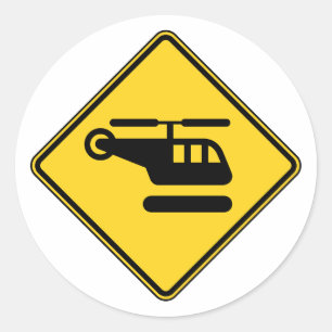Adesivo Sinal do helicóptero do cuidado