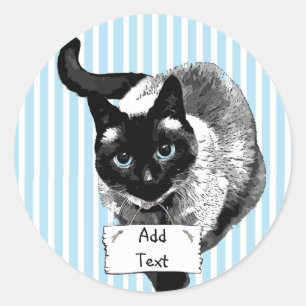 Adesivo Sinal do vazio da terra arrendada do gato Siamese