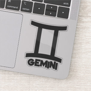 Adesivo Sinal do Zodíaco Gemini Bold Horóscopo Texto Perso