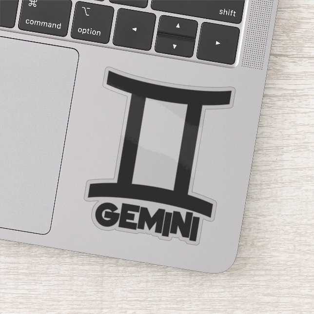 Adesivo Sinal do Zodíaco Gemini Bold Horóscopo Texto Perso (Detalhe)