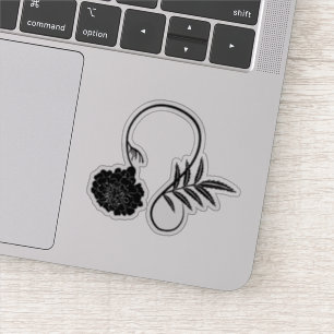 Adesivo Sinal do zodíaco Leo floral astrologia