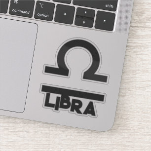 Adesivo Sinal do Zodíaco Libra Bold Horóscopo Texto Person