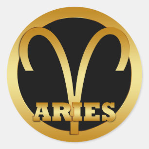 ADESIVO SINAL DOURADO DO ZODÍACO DO ARIES