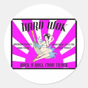 Adesivo Sinal duro do café do frigideira chinesa do