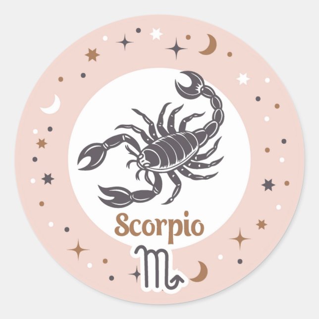 Adesivo Sinal Escorpião Zodiac (Frente)