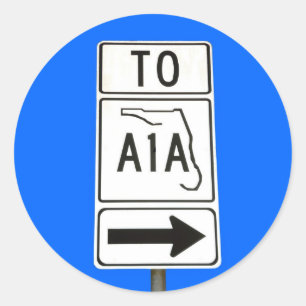 Adesivo Sinal famoso de A1A