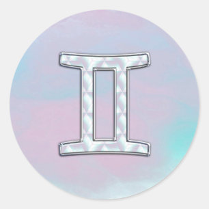 Adesivo Sinal Gemini da Mãe do Estilo Pérola