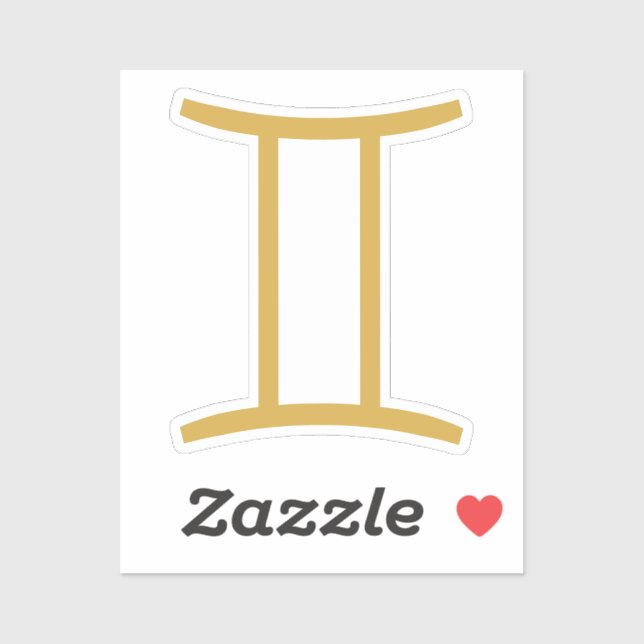 Adesivo Sinal Gemini Zodiac (Folha)