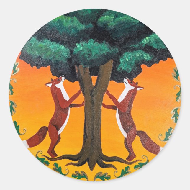 Adesivo Sinal hexadecimal do Guia Animal: Raposa (Frente)