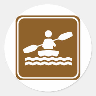 Adesivo Sinal Kayaking da estrada