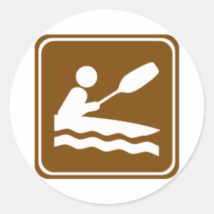 Adesivo Sinal Kayaking da estrada