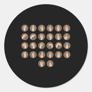 Adesivo Sinal Linguagem Intérprete-Mão Asl Sensibilização 