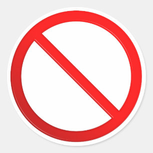 Adesivo Sinal Não Permitido
