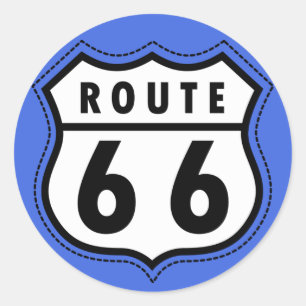 Adesivo Sinal Real Blue Route 66 Road